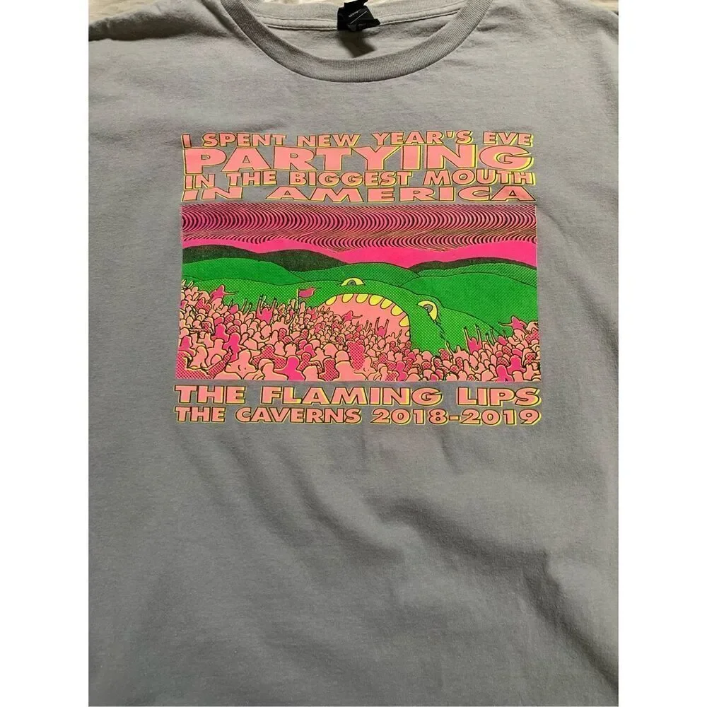 The Flaming Lips New Years Eve The Caverns 2018-2019 Show Concert Tee Large